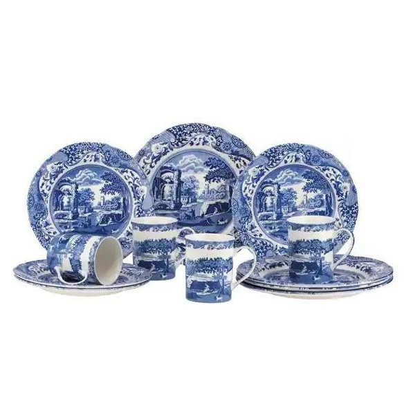 Spode Italian Blue 12 piece dinner dish set
