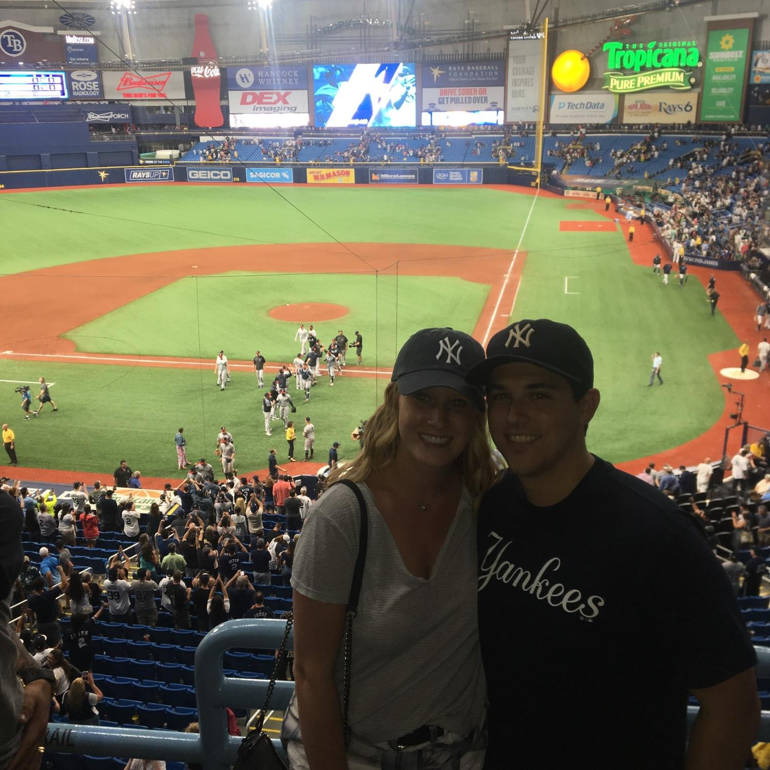 Catherines first Yankees game!
