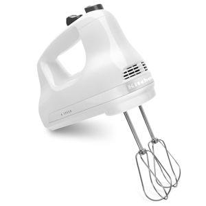 KitchenAid KHM512WH 5-Speed Ultra Power Hand Mixer, White, 8x7x5