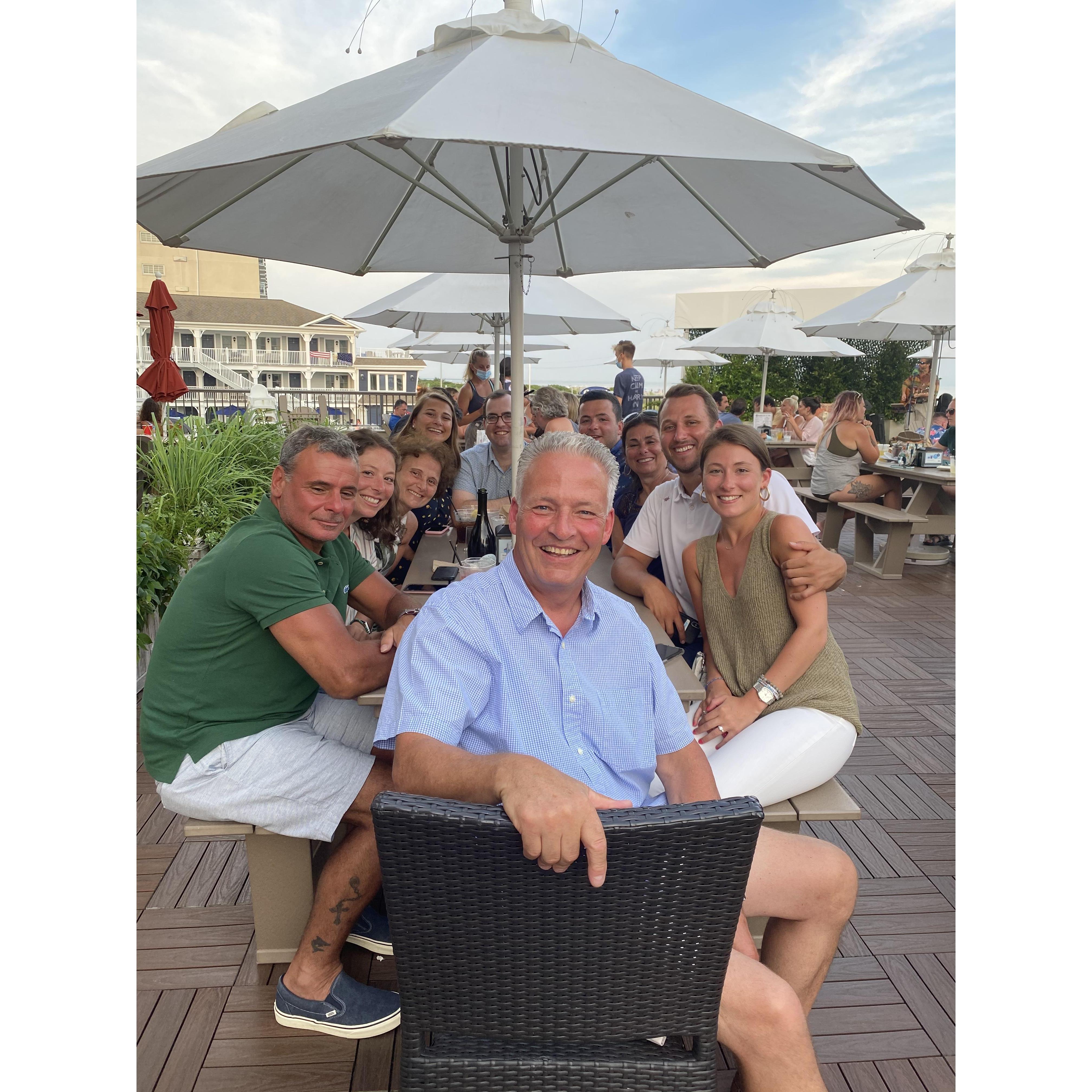 Celebrating our engagement with family in our favorite place - Cape May!