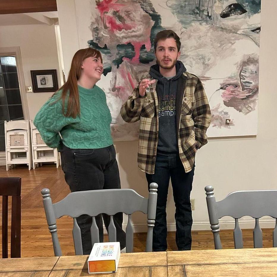 Our first ever photo taken together (without our knowledge)
