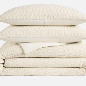 Woven Checkerboard Duvet Set