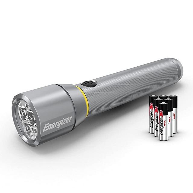 Energizer High-Powered LED Flashlights, 1000+ Lumens Flash Lights, Water Resistant, Heavy Duty Metal Body, AA Batteries Included
