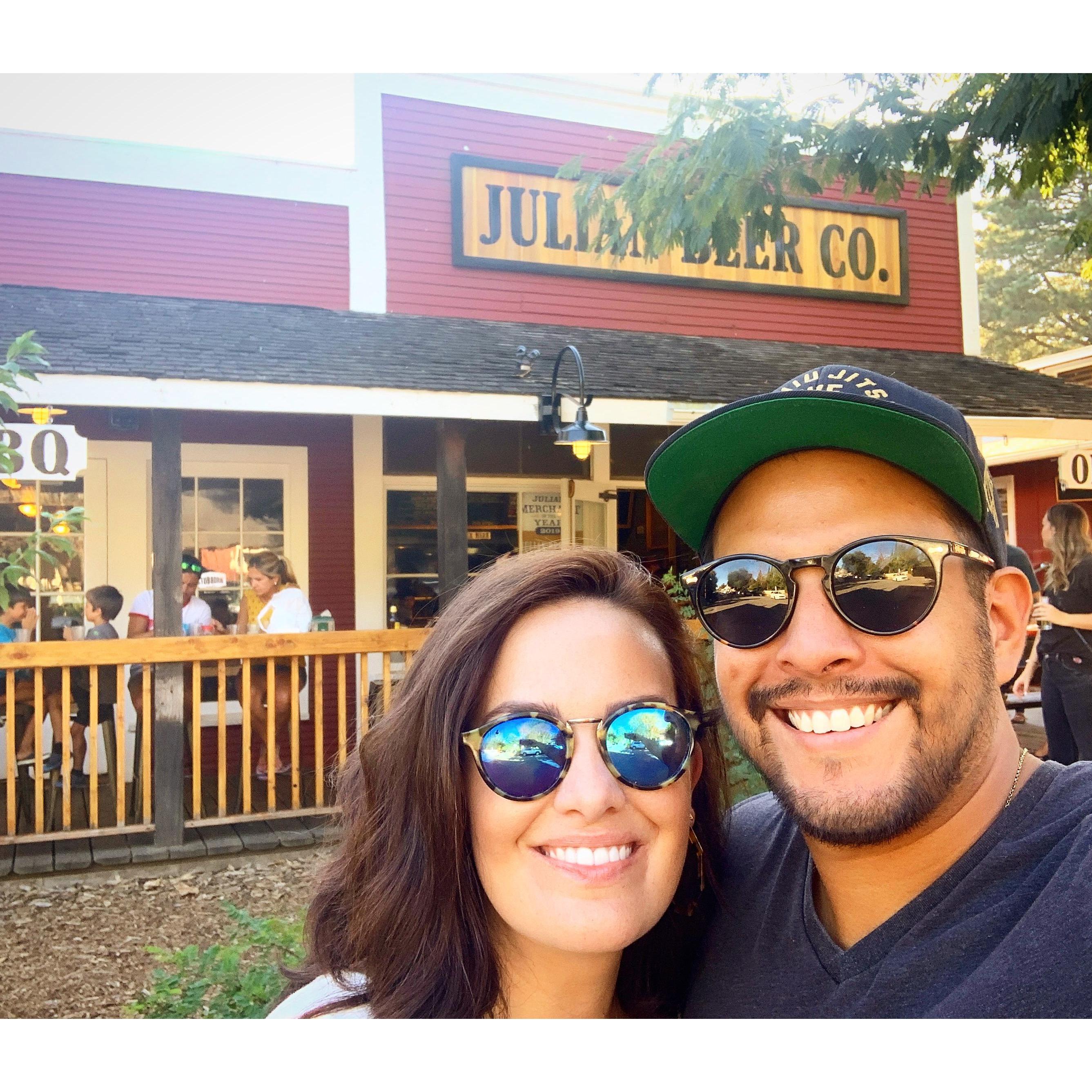 One of our favorite things to do is try new breweries. This one is located in a little town outside of San Diego and we enjoyed a day trip exploring the town together (and tasting the beer!)