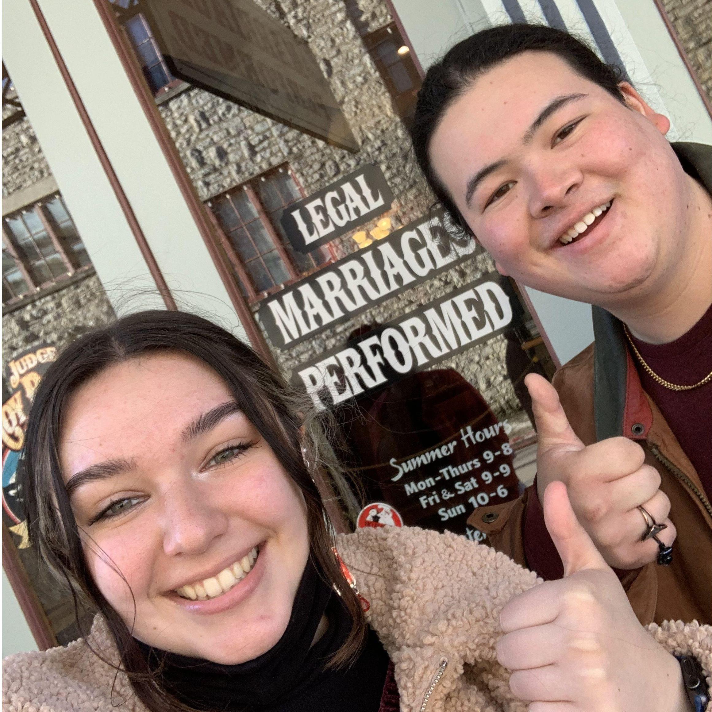 A trip to Eureka Springs, Arkansas... Did we get married? You'll never know.