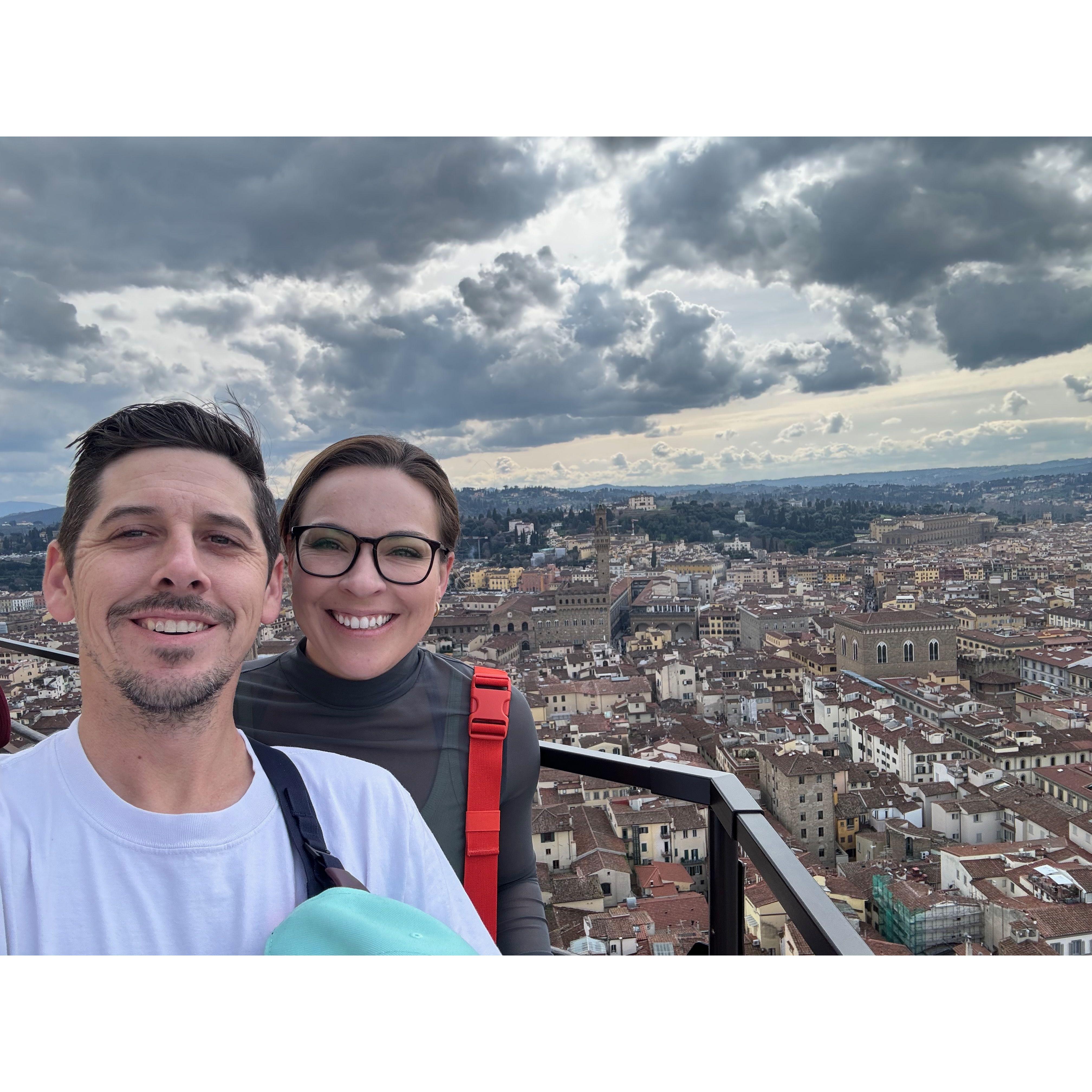On top of the Duomo in Florence!