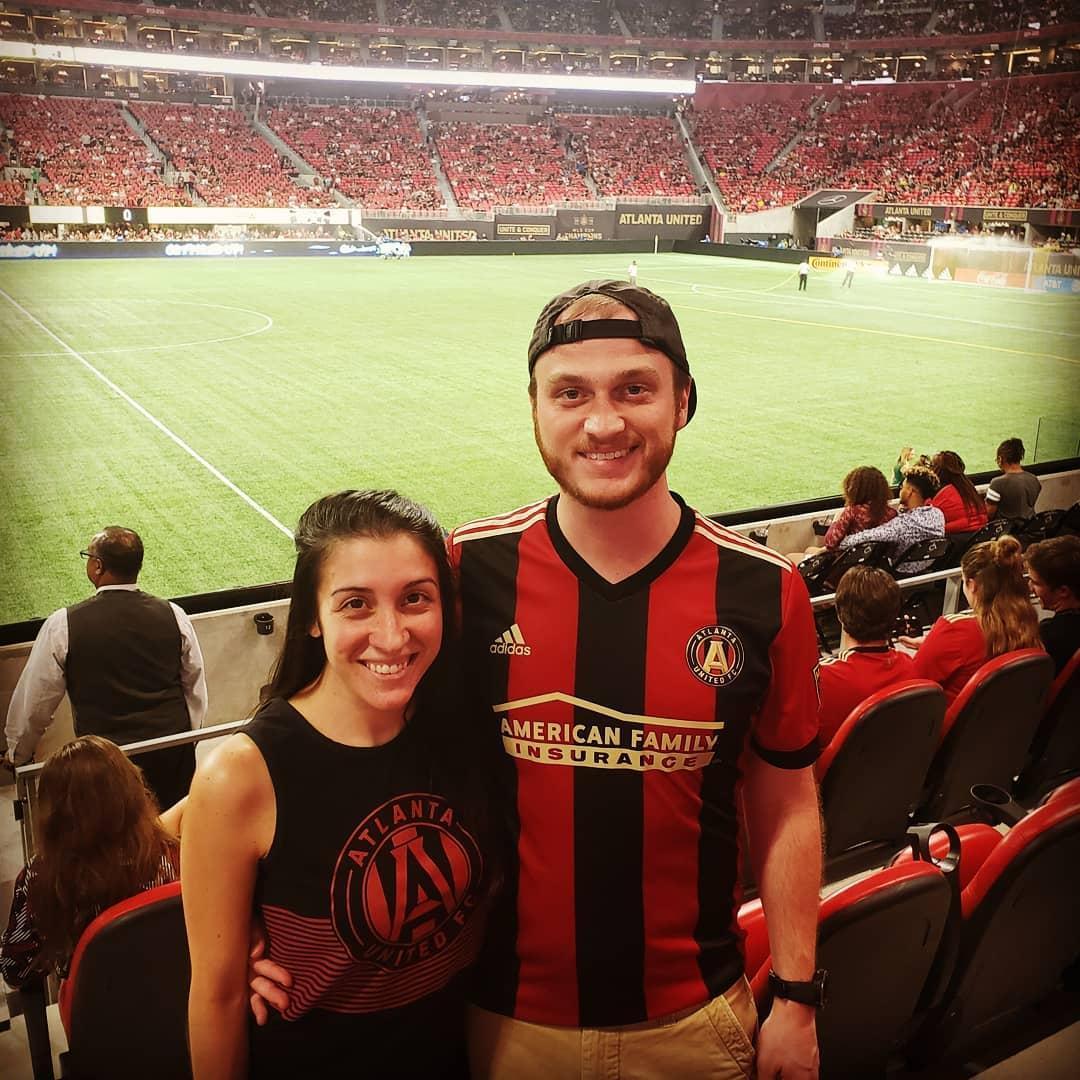 At the Atlanta United Game - floor level suite!