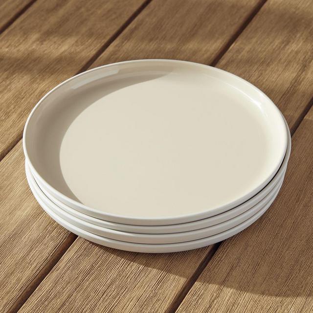 Aaron Probyn Kaloh Melamine Dinnerware, Dinner Plate, Melamine, White, Set of 4
