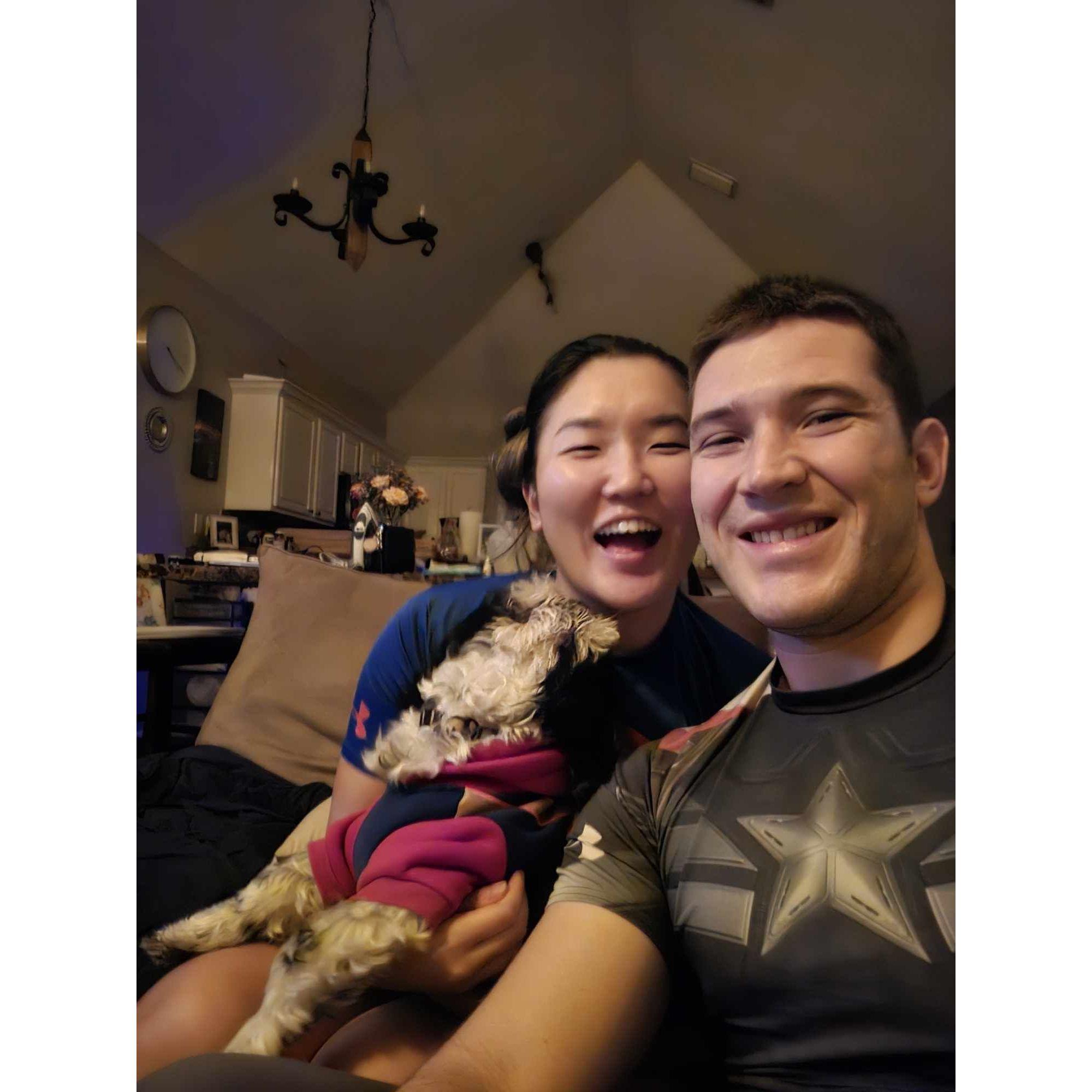 Dec 2023: Got their first furbaby, Buddy, who we love and spoil so much!!