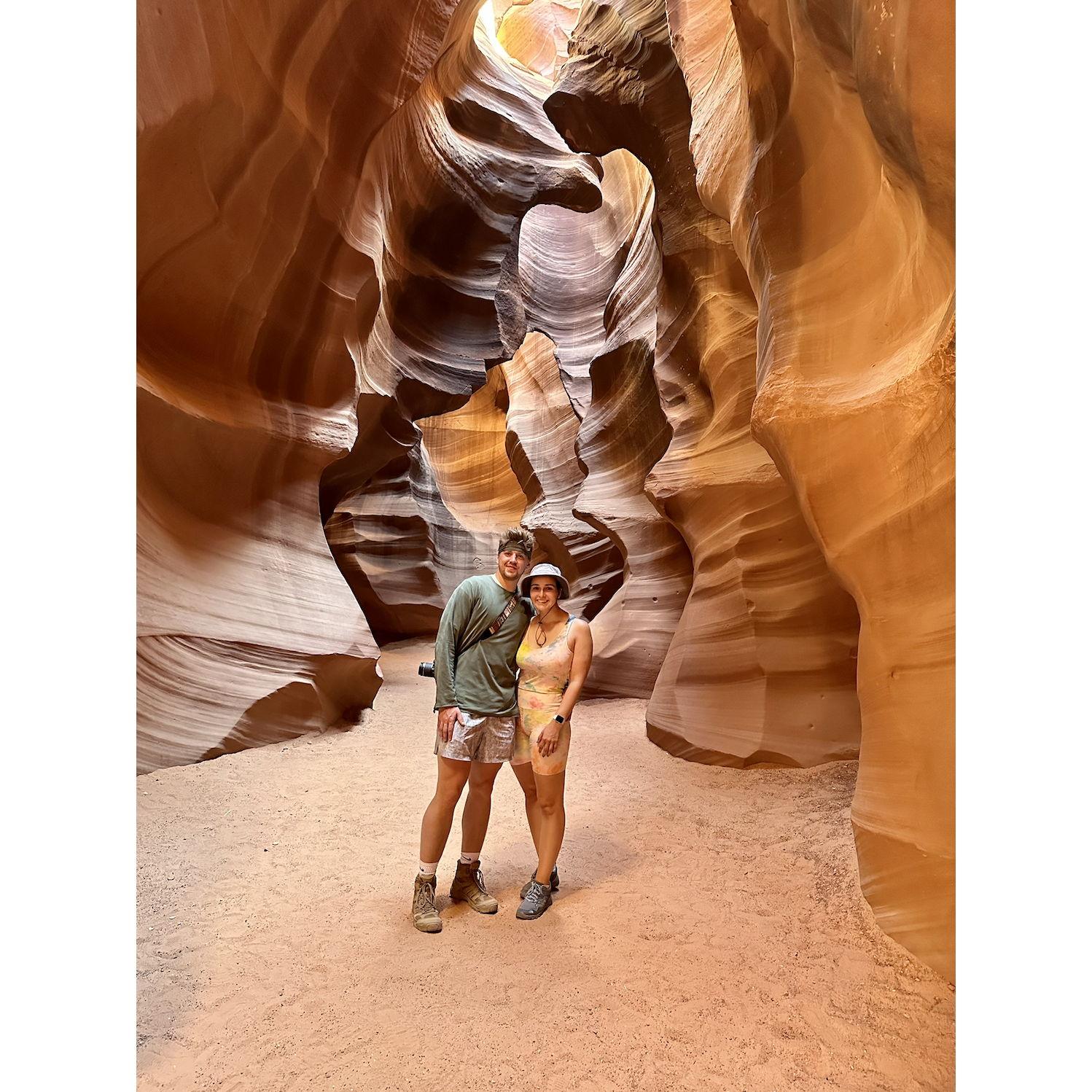 While on their trip to Zion National Park, Halie and Michael went to Antelope Canyon in AZ.