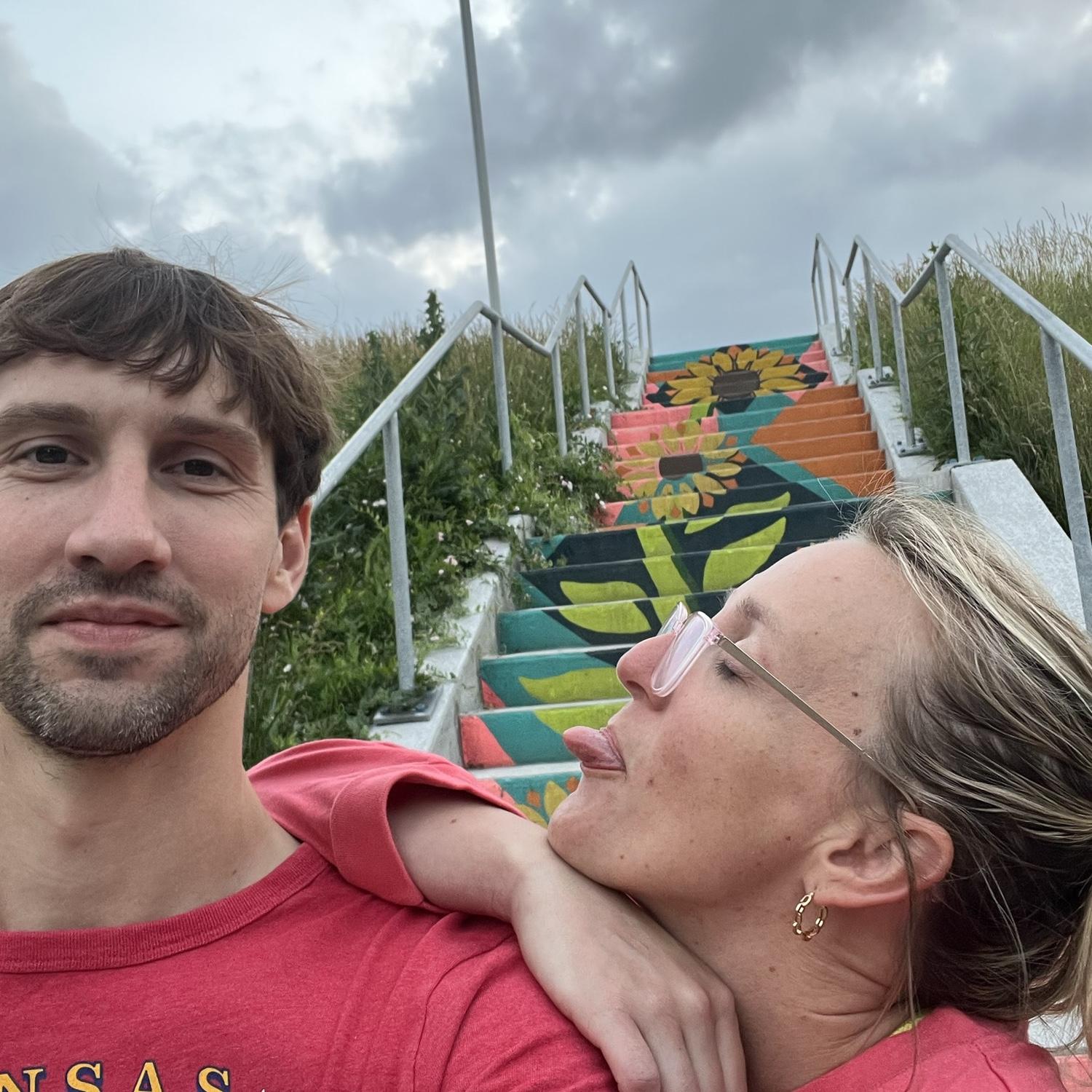 Selfie on one of our many walks