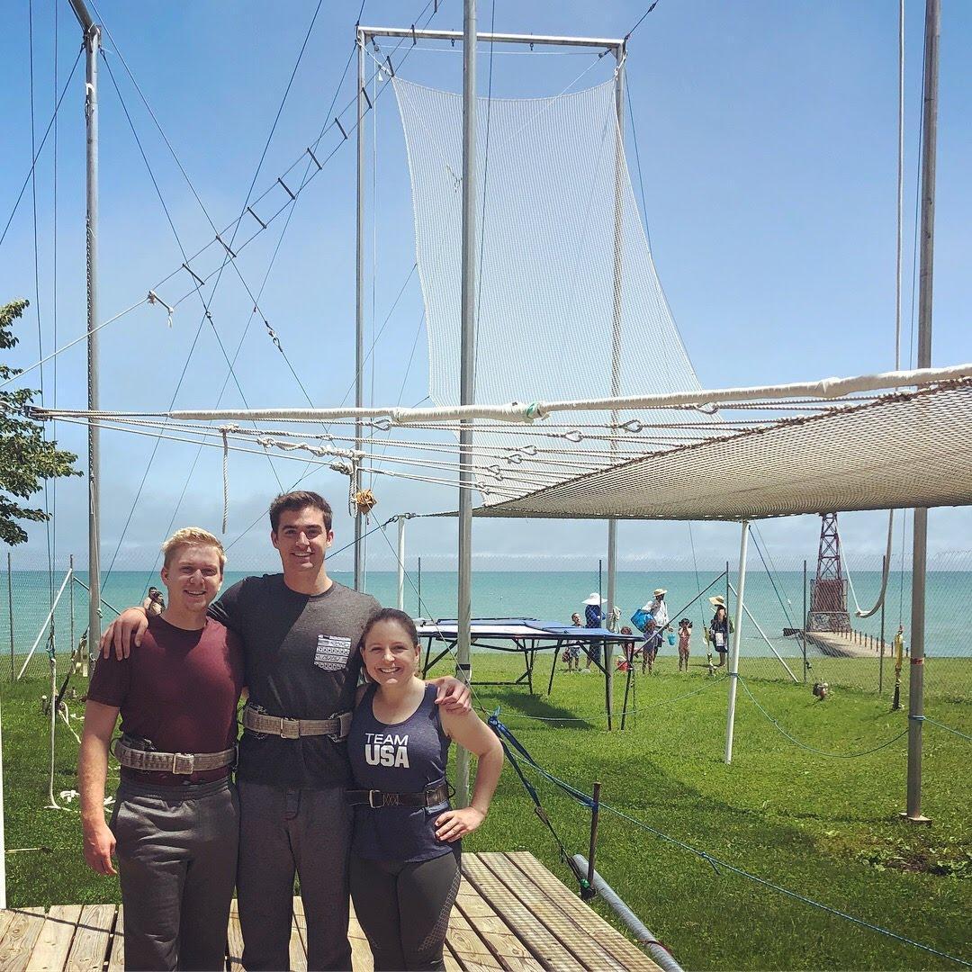 Trapeze lesson with AJ Hanus (Best Man)