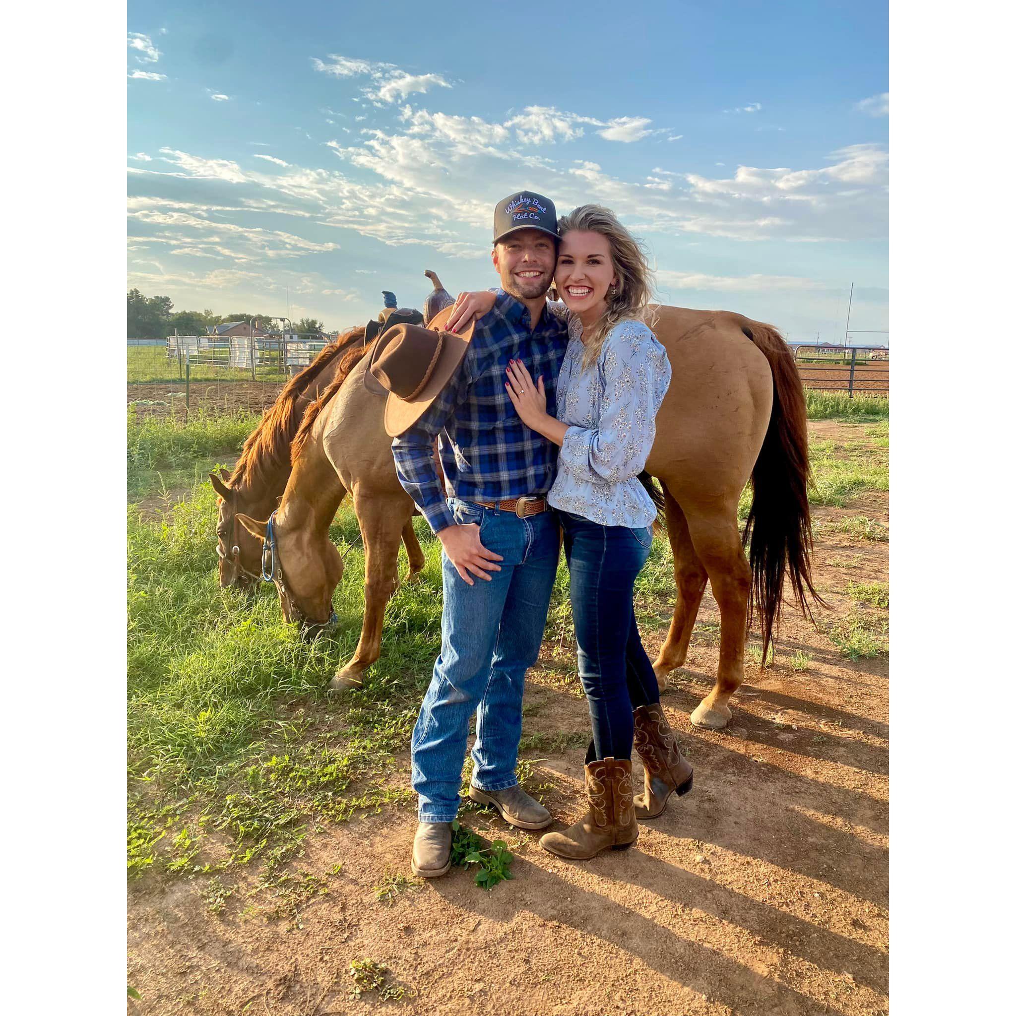 Matthew and I got engaged on September 14, 2022 at KZ Equine. We have been taking horse back riding lessons here together since June, so it was the perfect place to celebrate!