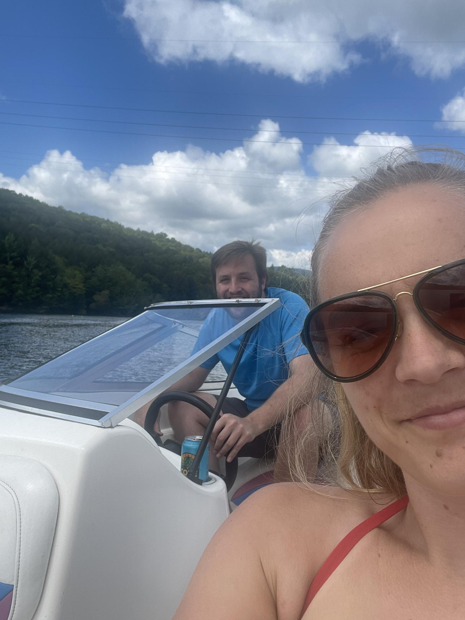 Boating around the Waterbuy Reservoir