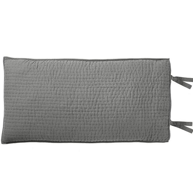 Pick-Stitch Handcrafted Sham, King, Flagstone Gray