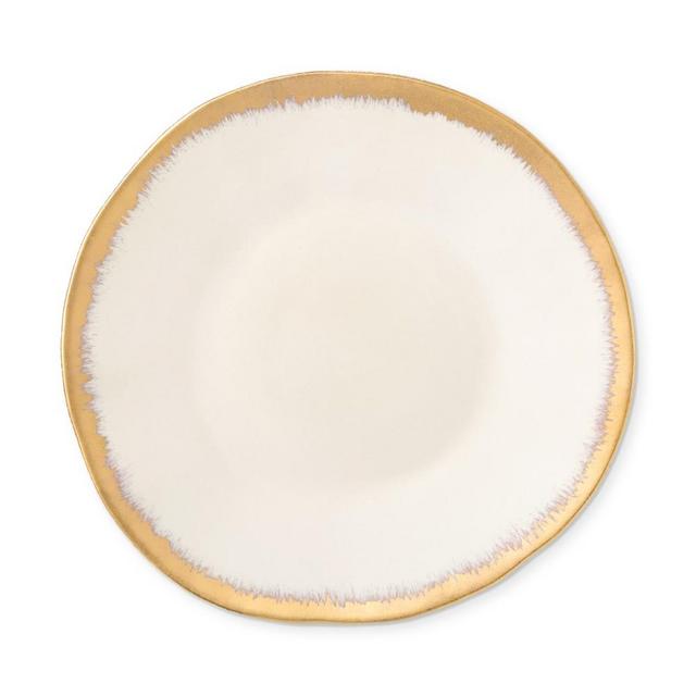 Brushed Gold Dinner Plates, Set of 4