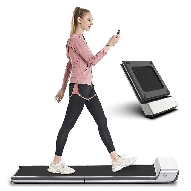 Folding Treadmill, Walkingpad Ultra Slim Foldable Treadmill Smart Fold Walking Pad Portable Safety Non Holder Gym and Running Device P1 Grey 0.5-3.72MPH
