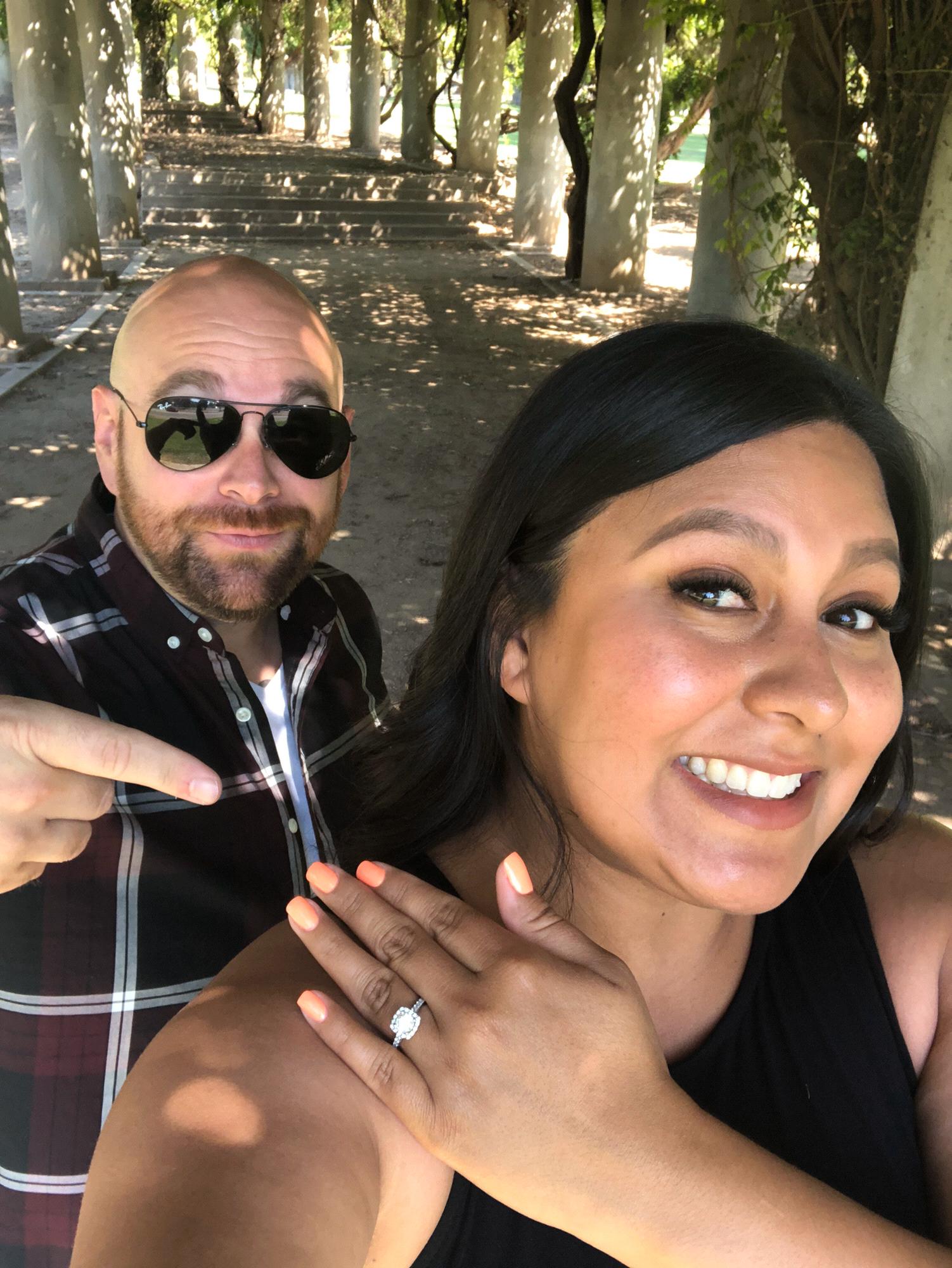 Showing off the bling.