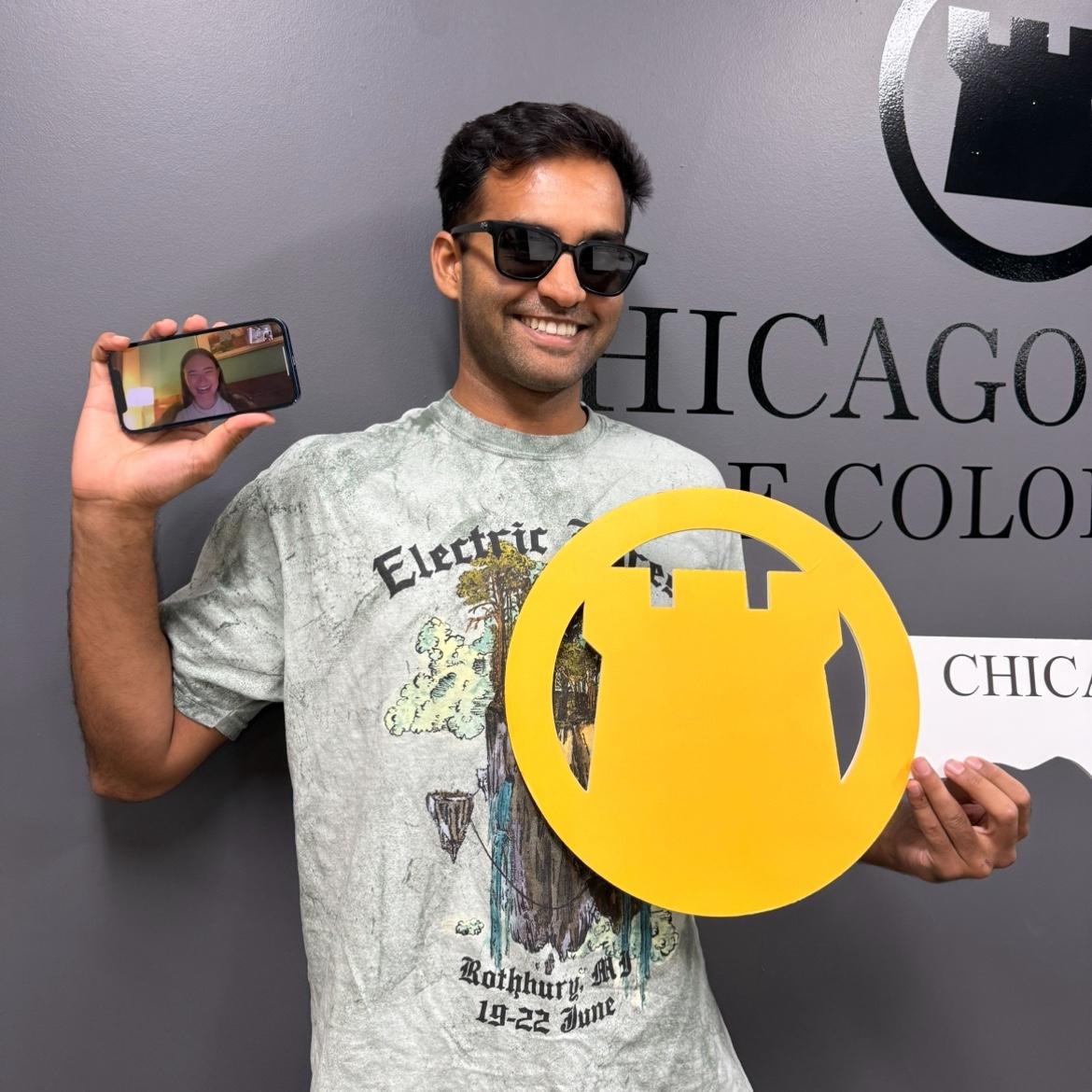 Our house closing! Riley attended via FaceTime while in Iowa working Hinterland Music Festival.