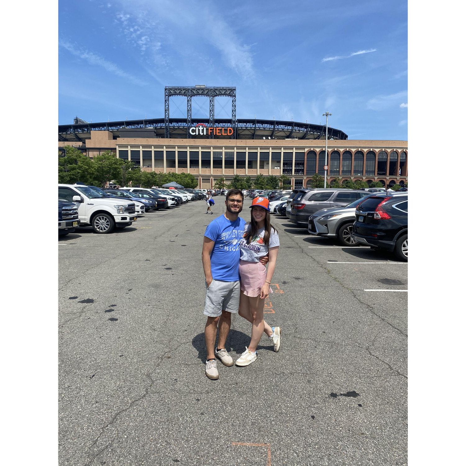 Citi Field! Liz's family are huge Mets fans. This day Keith Hernandez's number was retired. Don't ask us about the bobble heads.