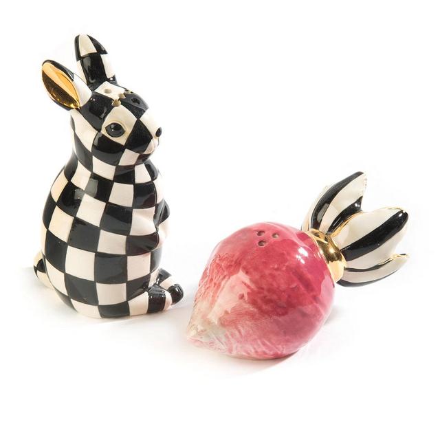 MacKenzie-ChildsRadish Rabbit Salt and Pepper Shakers