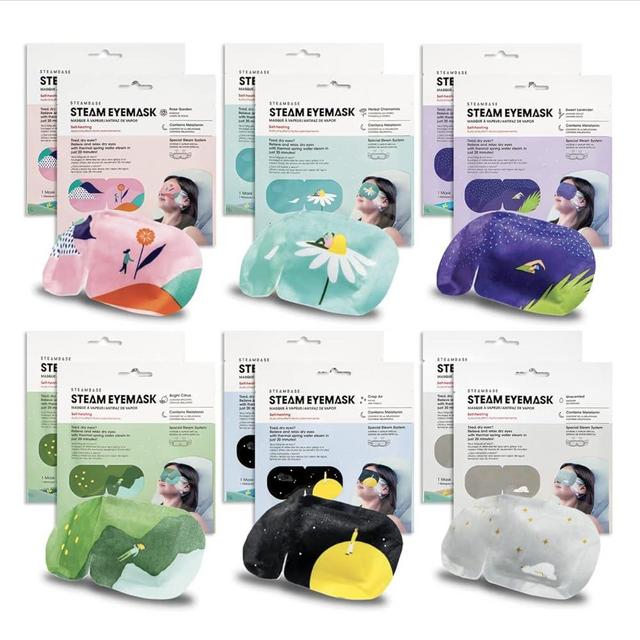 Epielle Steam Eye Mask Pack of 12 for Dry Eyes and Puffiness Helping Sleep with Melatonin Steam Moisture Self Heated from Korea