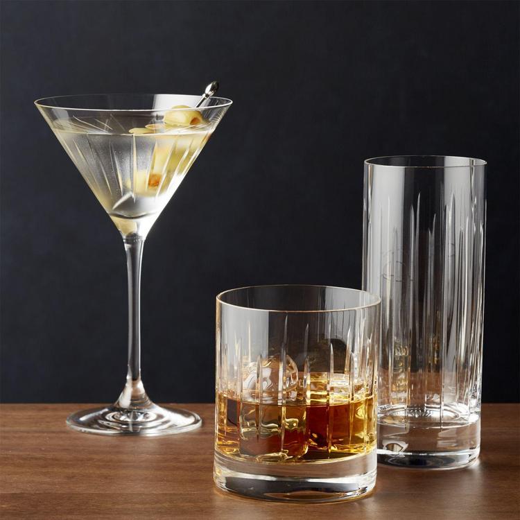 Crate and Barrel Handblown Goldfish Drinking Highball Glasses 6 Set of 4