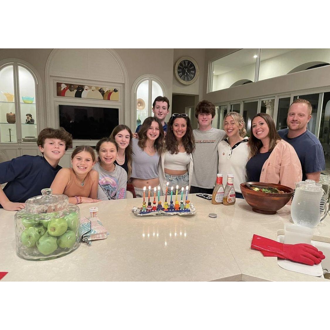 December 2022, celebrating Hanukkah with Leah's cousins in Florida!