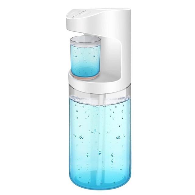 Viicuper Automatic Mouthwash Dispenser Touchless - 550mL(19.36 Oz) Wall-Mounted Mouthwash Dispenser for Bathroom, Lavatory, and Kitchen with 2 Magnetic Cups