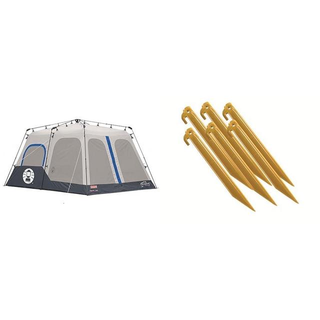 Coleman Camping Tent with Instant Setup, 4/6/8/10 Person Weatherproof Tent with WeatherTec Technology, Double-Thick Fabric, and Included Carry Bag, Sets Up in 60 Seconds