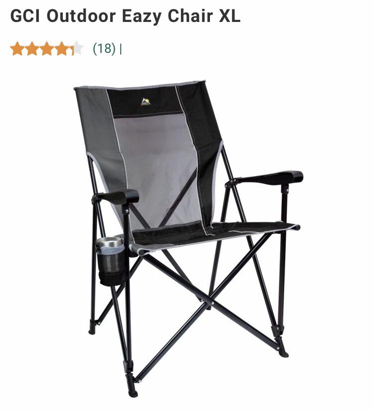 GCI Outdoor Eazy Chair XL (Black/Pewter)