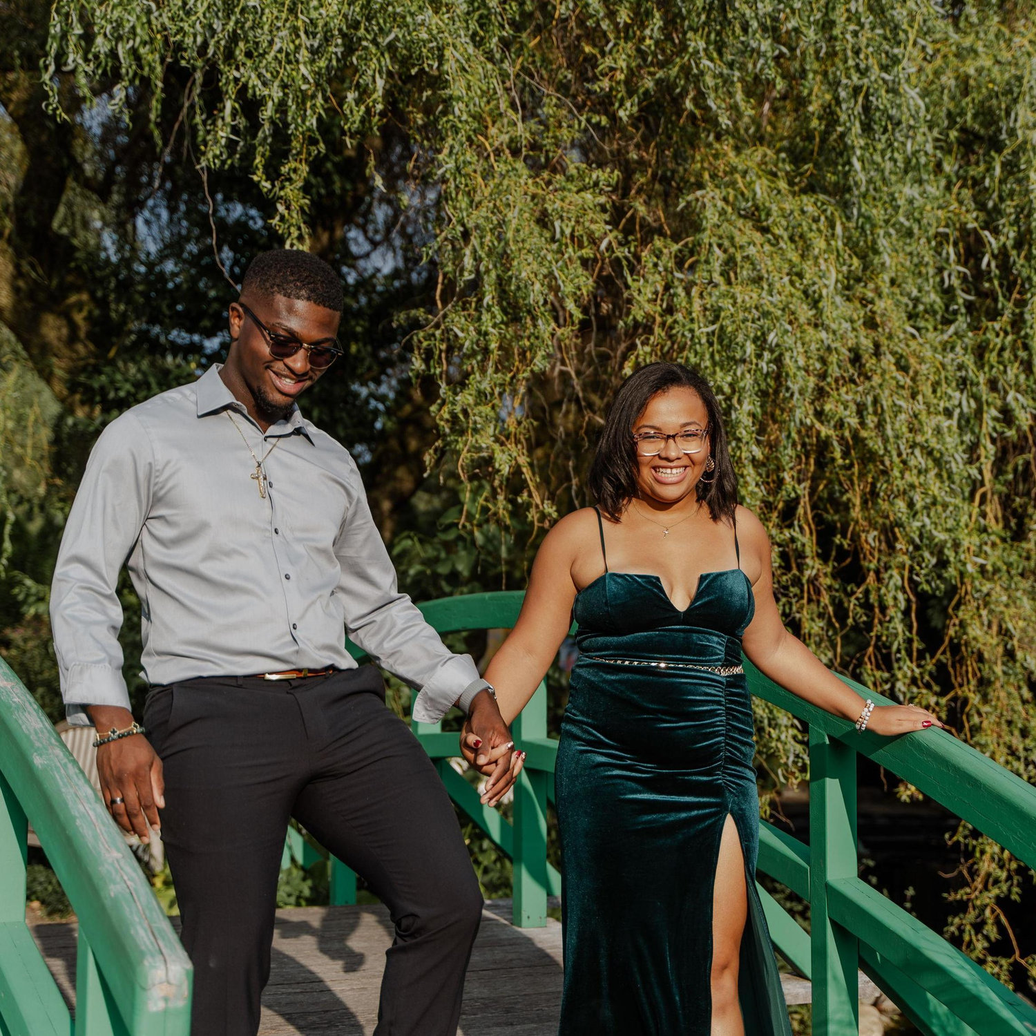 Walking over the bridge into the land of love.