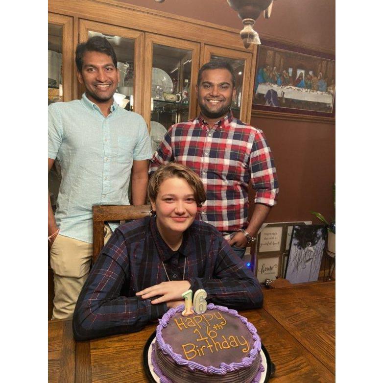 The Parthireddy boys meet the Hughes family for Alaina's birthday!