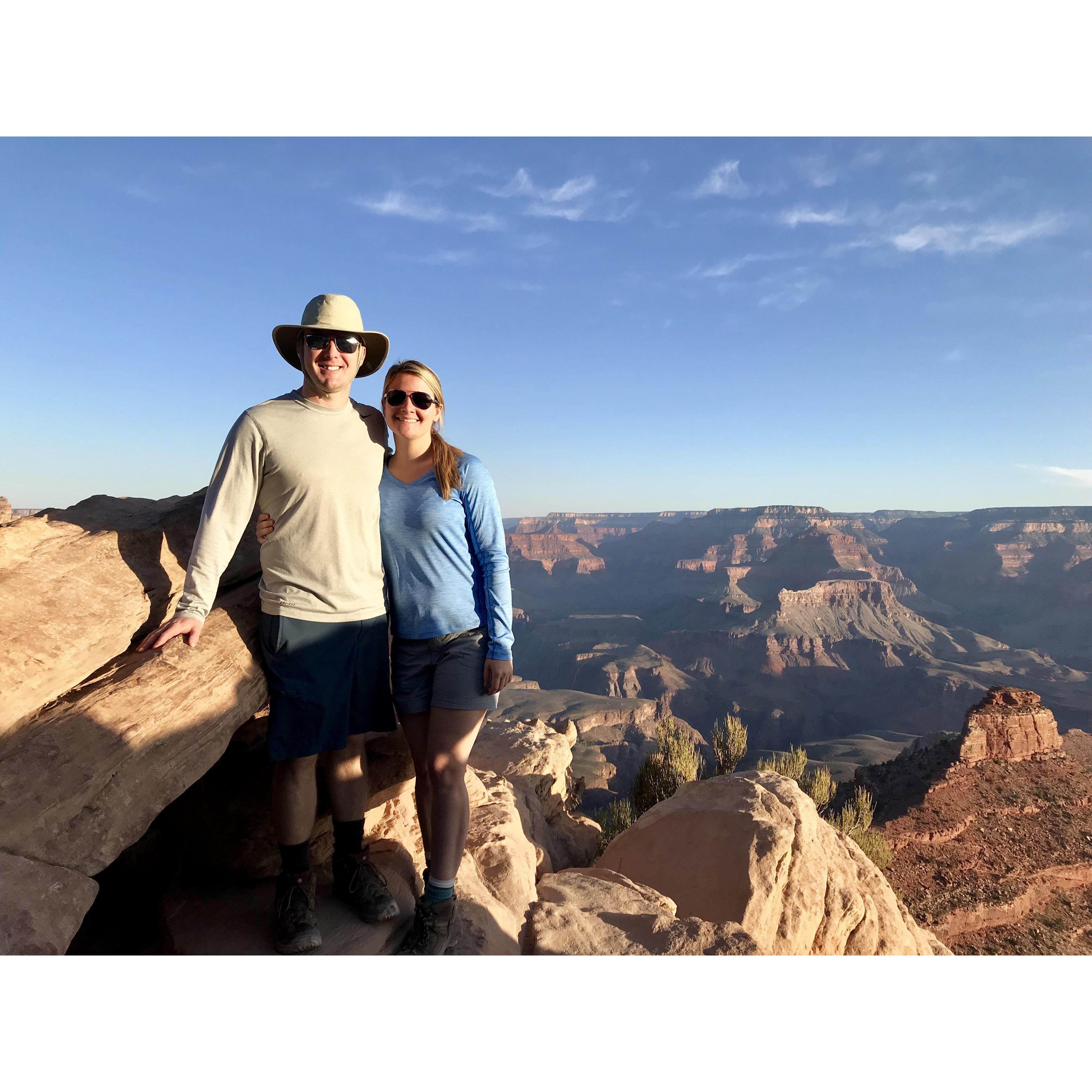 Year 6 Anniversary trip. We did a 3 day hike of the Grand Canyon where we stayed at Phantom Ranch right by the Colorado River. Incredible trip!