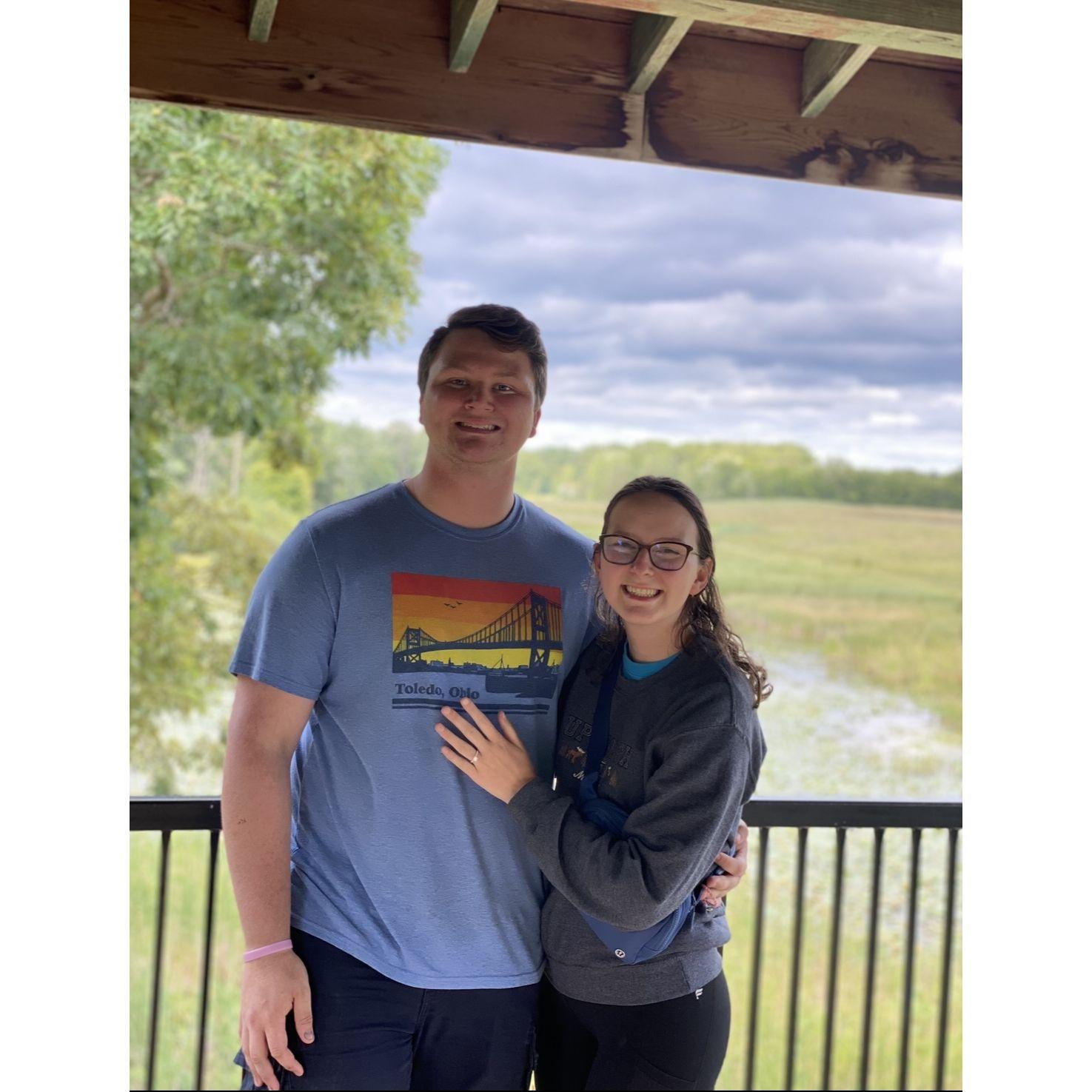 Ashton proposed just before school started at the Chippewa Nature Center