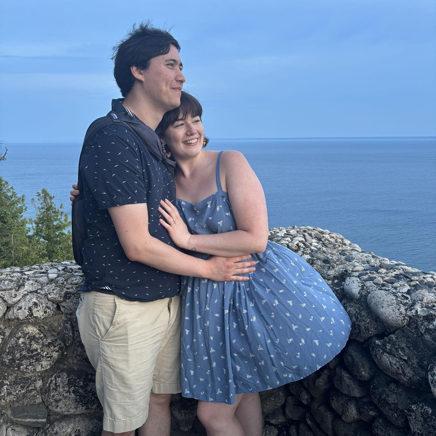 We just got engaged on Mackinac Island