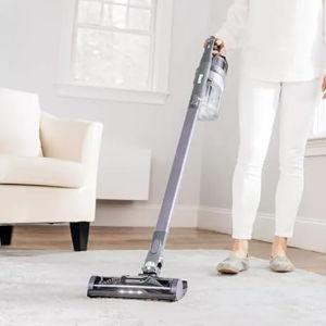 Shark IX141H Pet Cordless Stick Vacuum with Anti-Allergen Complete Seal, XL Dust Cup, LED Headlights, Removable Handheld, 40min Runtime, Grey/Purple, 7.5 lbs (Renewed)