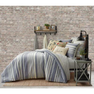 Bee & Willow™ Home Yarn Dye Stripe King Comforter Set in Blue