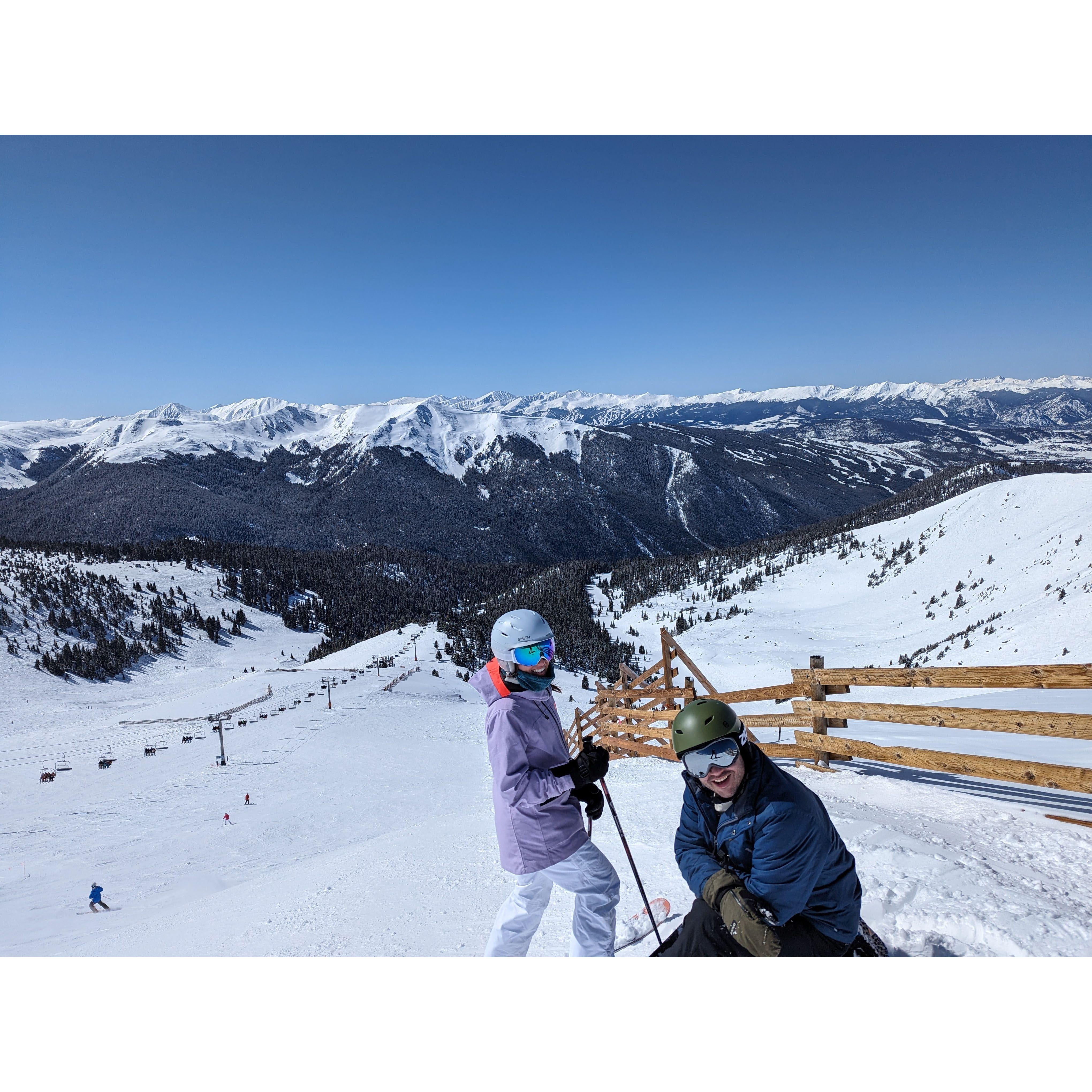Shannon busted her knee this day in March 2024, had to be brought down the mountain in a ski patrol sled for the first time ever, and essentially moved into Andrew's apt during this recovery lol