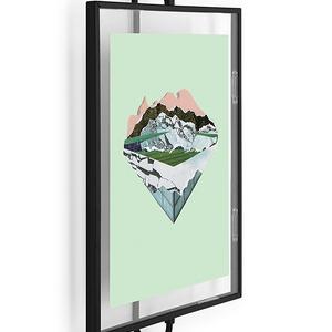 Umbra Phantom Wall Picture Frame, 8 x 10, Floating Frame, Black