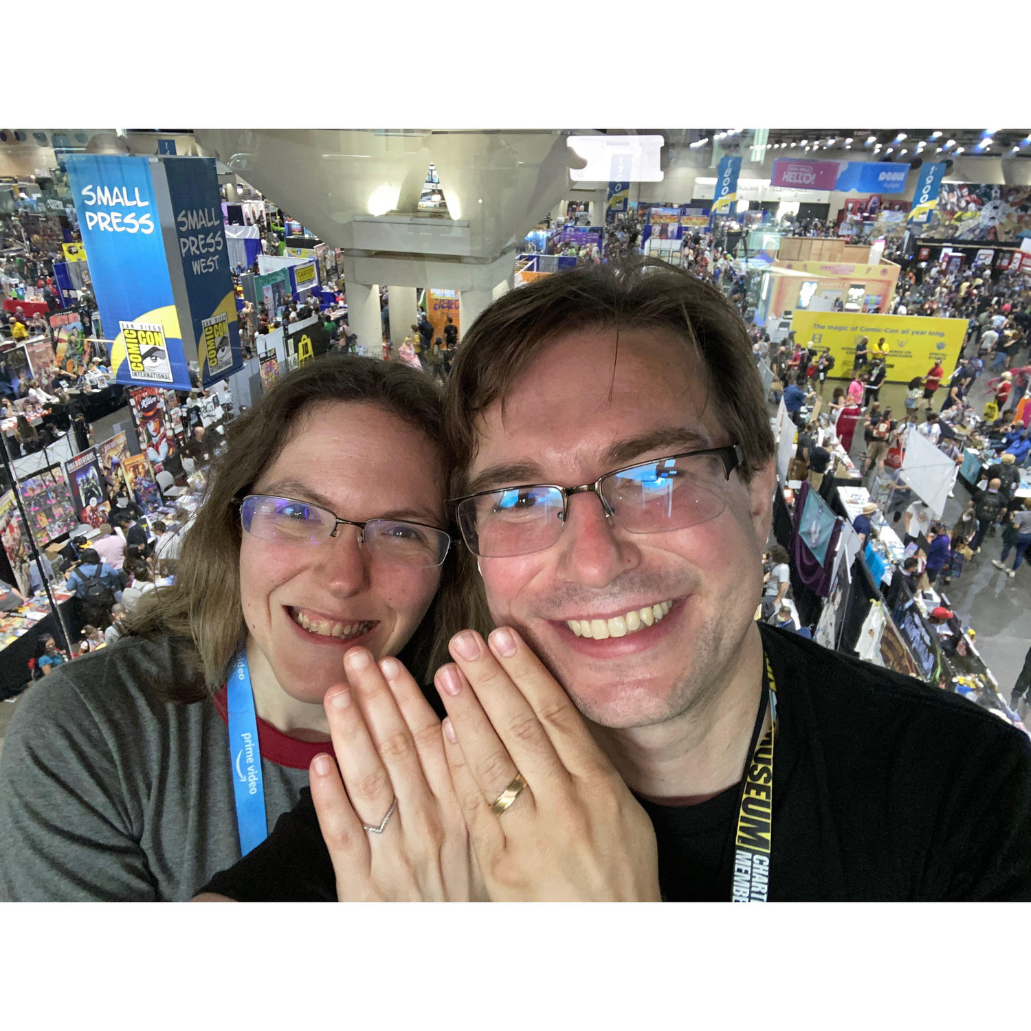 Giving Andy his ring at the heart of San Diego Comic-Con!