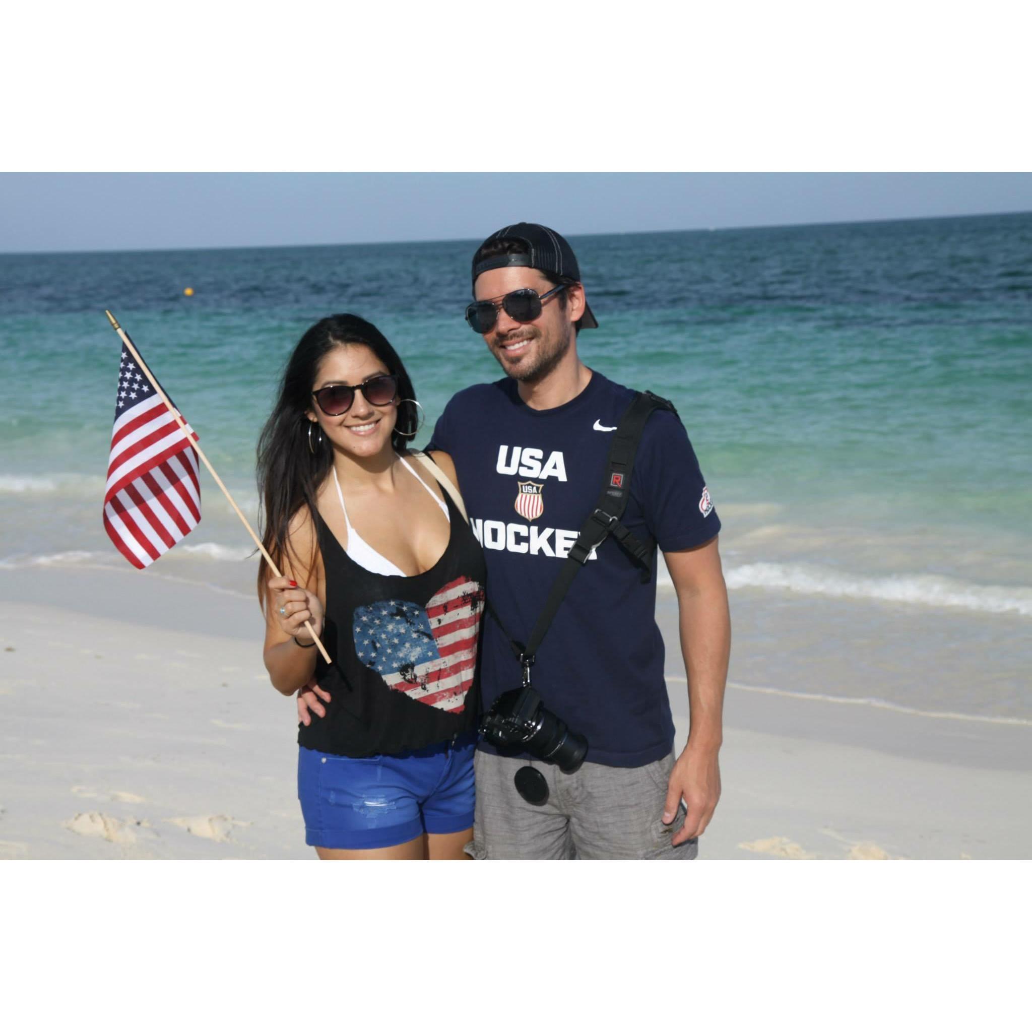 Celebrating America in Freeport, Bahamas - 2014