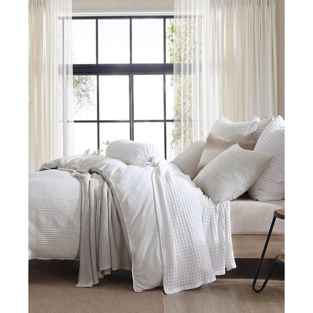 DKNY Pure Ribbed Jersey 3-Pc. Duvet Cover Set, Full/Queen