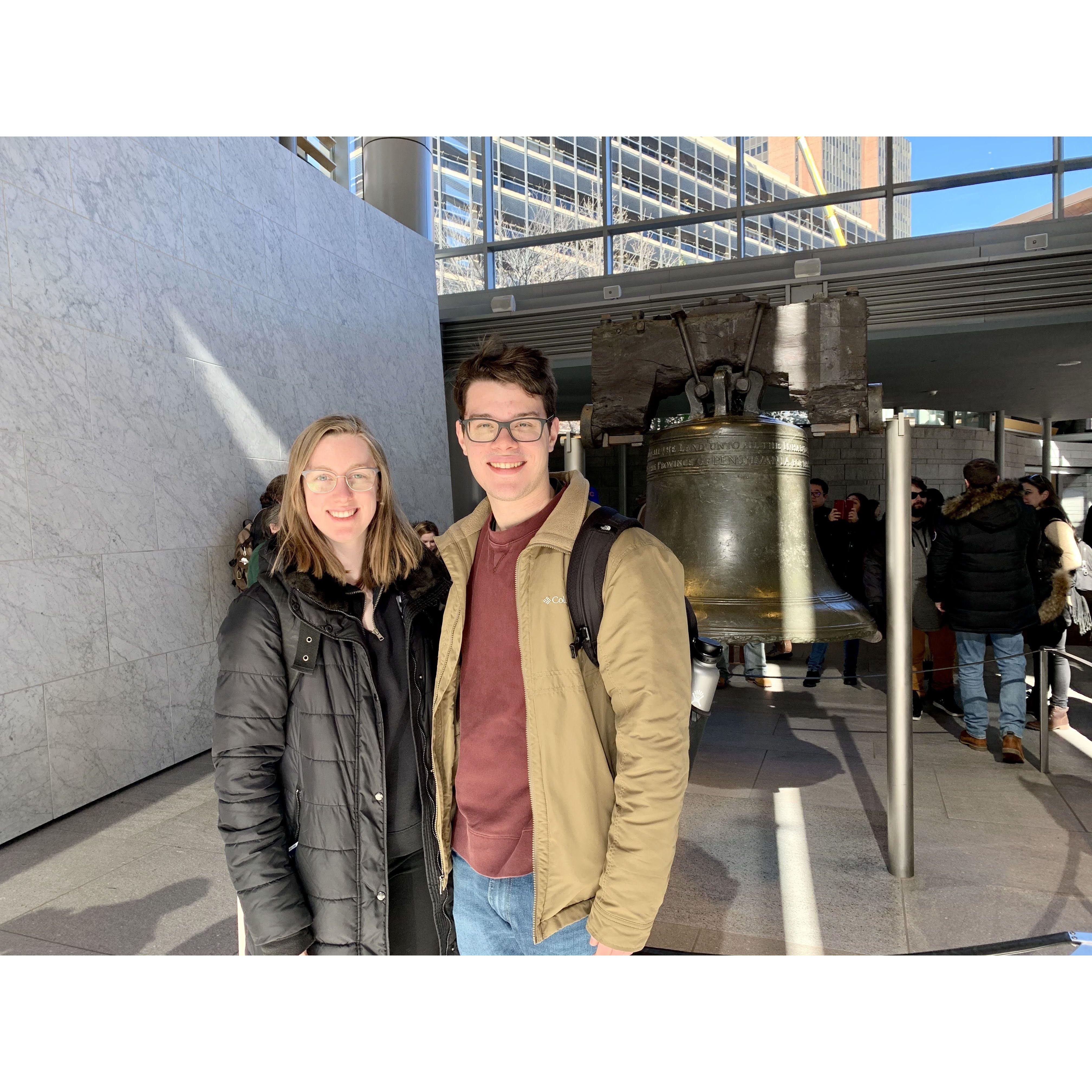 The Liberty Bell! A Valentine's weekend trip to Philly was our last excursion before the pandemic
