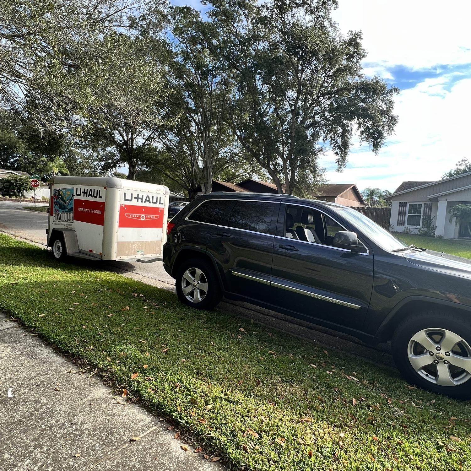 With the help of my dad, we loaded up my little trailer so my move!