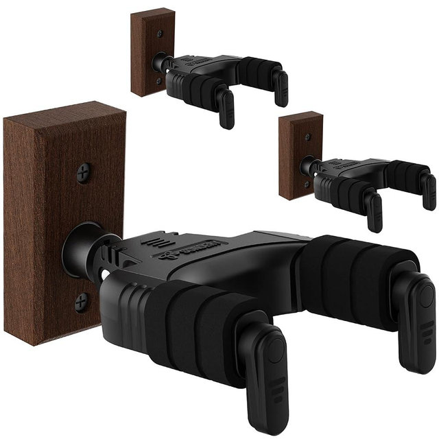 Sondery Guitar Hanger Wall Mount, Auto Lock and Adjustable Hook Holder for Acoustic and Electric Guitar, Ukulele, Bass, Banjo and Mandolin, NOT for Nitro Finish