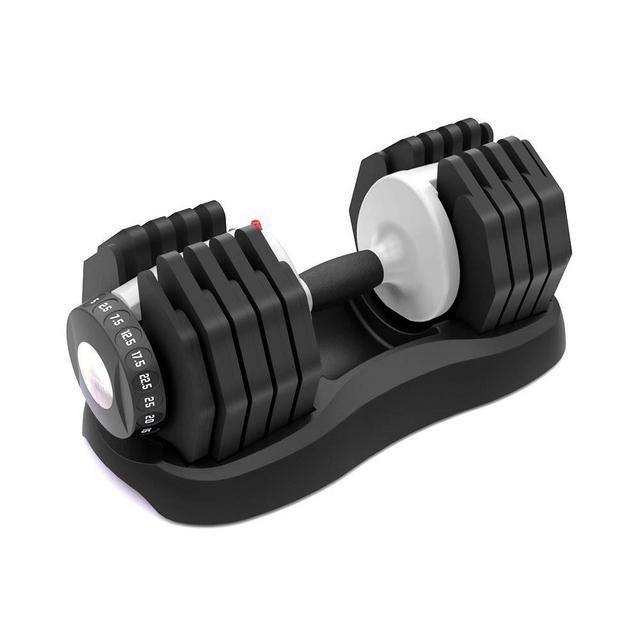 ATIVAFIT Adjustable Dumbbell Fitness Dial Dumbbell with Handle and Weight Plate for Home Gym Note: Single (71.5 lbs)