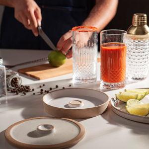 Ceramic Margarita Salt Rimmer with Lid