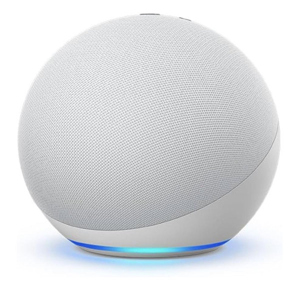 Amazon Echo (newest model), Alexa speaker with premium sound, Ideal for large bedrooms, living rooms and kitchens, Glacier White