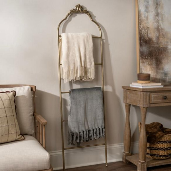 Baroque Gold Iron Ladder | Kirklands Home
